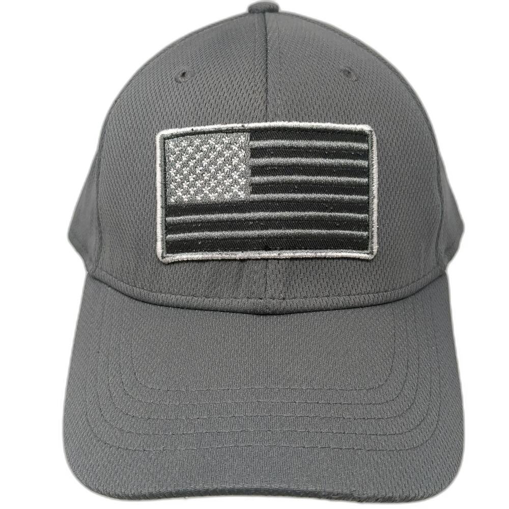 Peterbilt Baseball Cap Gray One Size Fitted American Flag Logo Polyester Hat